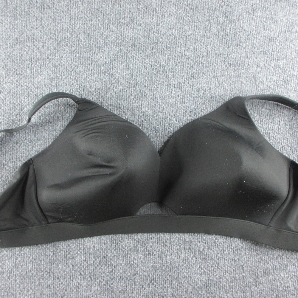 Cacique Bra Womens 42DDD Black Lightly Lined Wireless T Shirt Microfiber